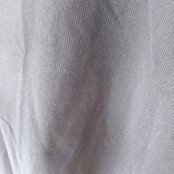 Striped Amish Mennonite Cape Dress 41"B 34"W Modest Black White Thin Pinstripe - Picture 9 of 14